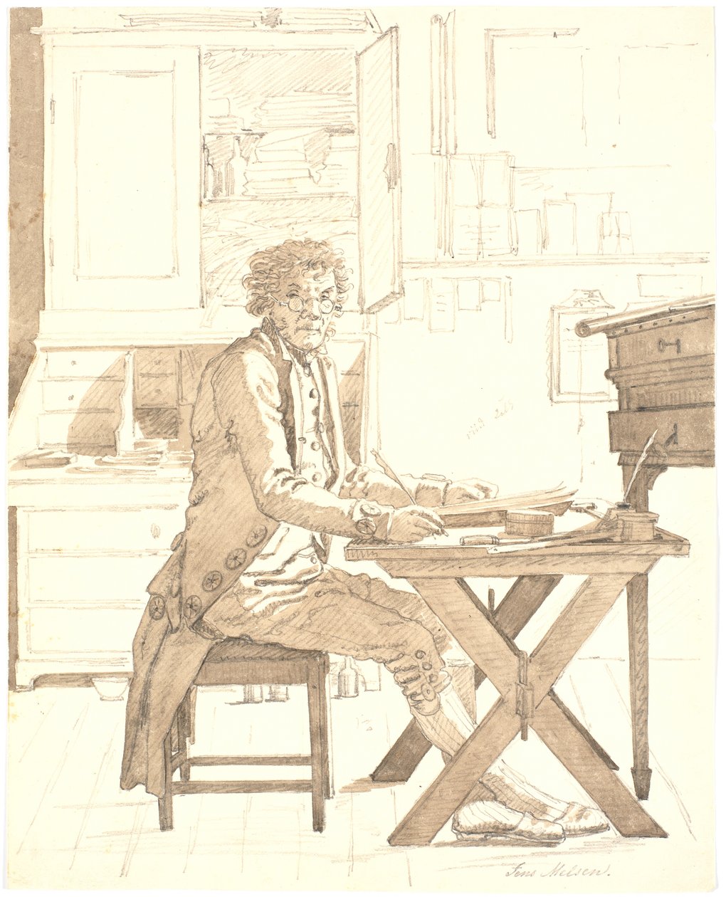 Skriveren Jens Melsen af Martinus Rørbye