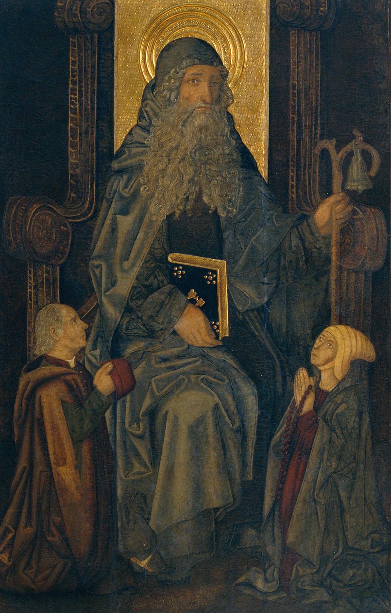 Sankt Antonius abbed og donorer af Martín Bernat