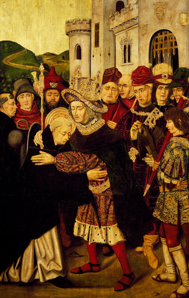 Kong Ferdinand I af Castilien modtager St. Dominic af Silos af Martín Bernat