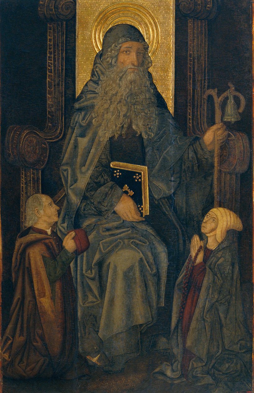 Sankt Antonius Abbeden og donorer af Martín Bernat
