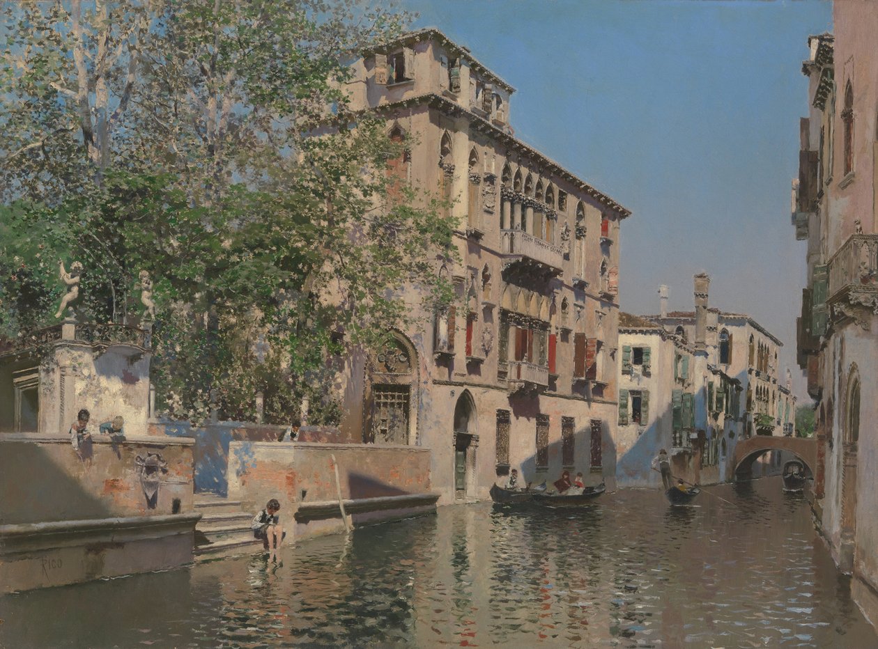 En kanal i Venedig, ca. 1875 af Martín Rico y Ortega