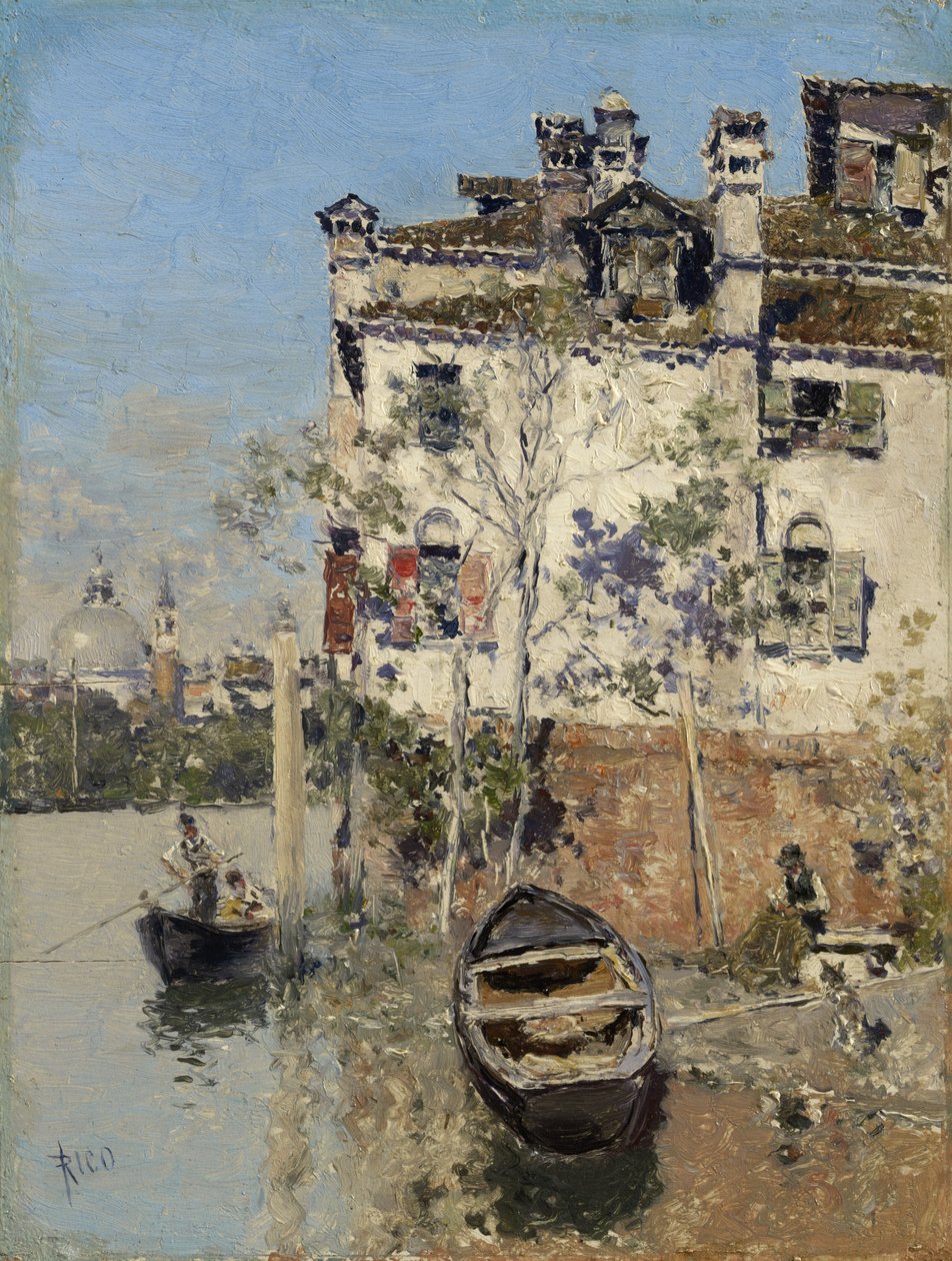 Venedig, Hus ved kanalen, ca. 1900 af Martín Rico y Ortega