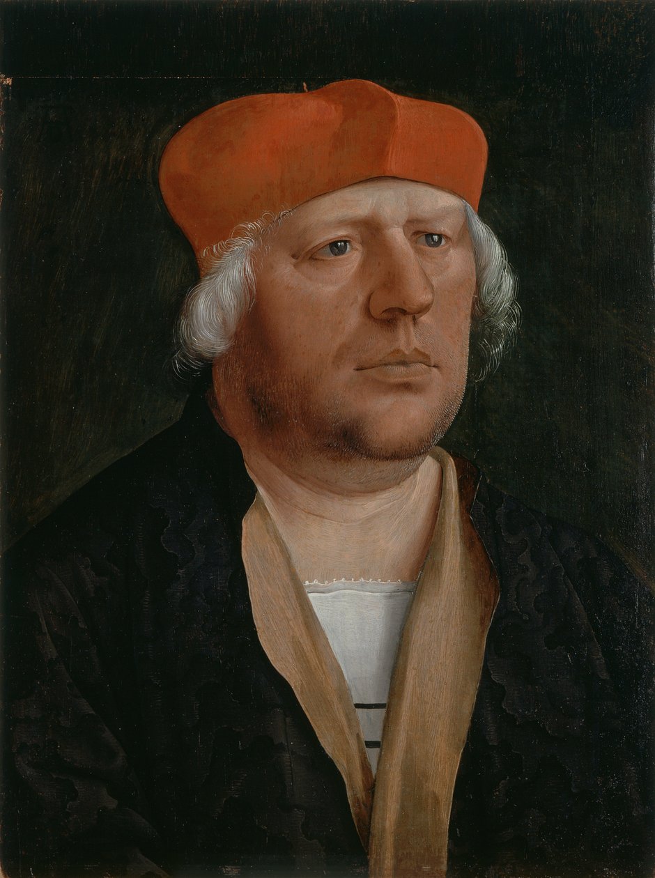 Portræt af en kannik, ca. 1520 (olie på panel) af Marx Reichlich