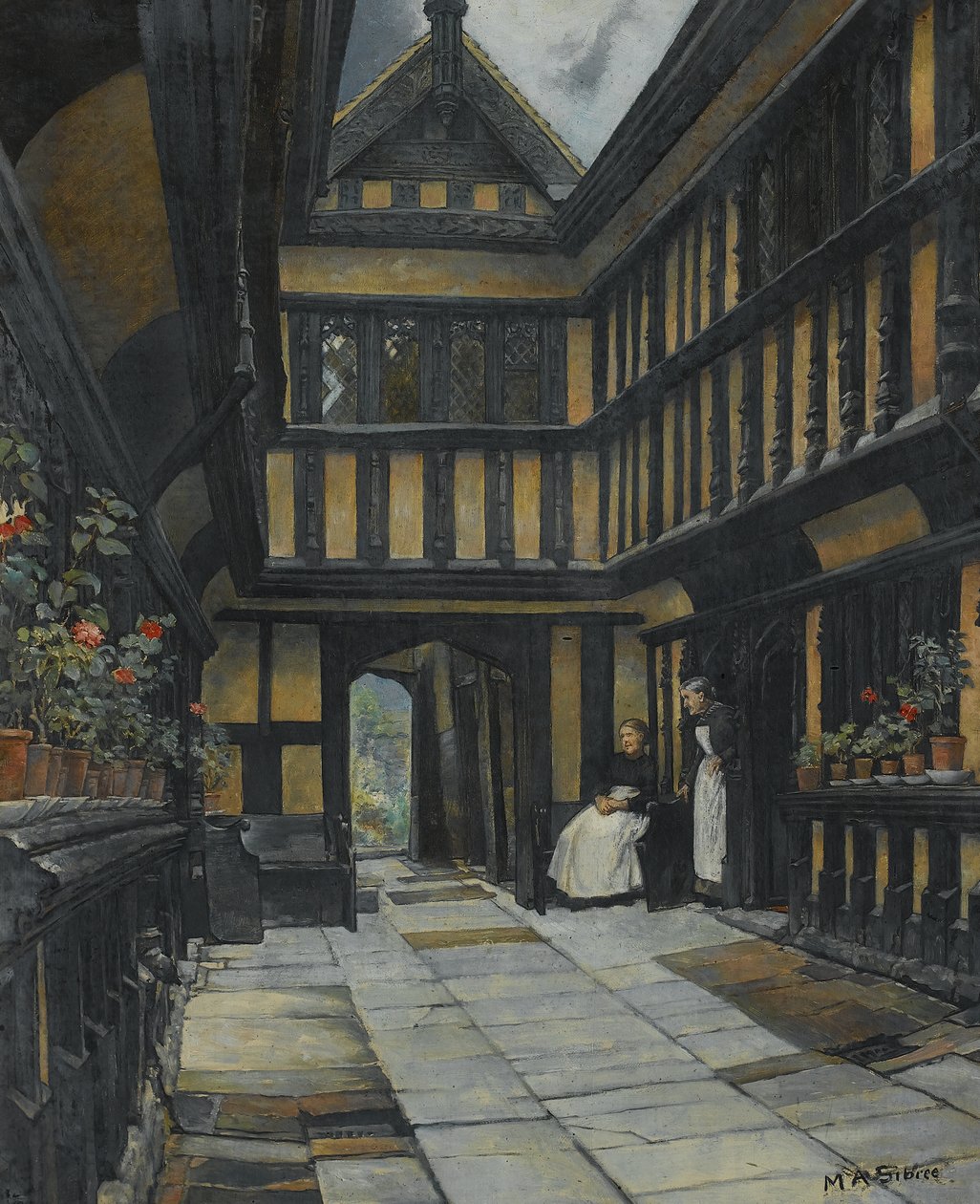Fords Hospital, Coventry, slutningen af det 19.-begyndelsen af det 20. århundrede af Mary Anne Sibree