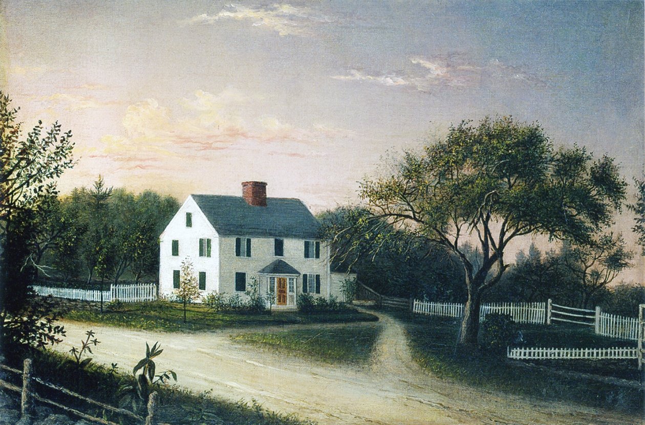 Kunstnerfamiliens hus, ca.1859 af Mary Blood Mellen