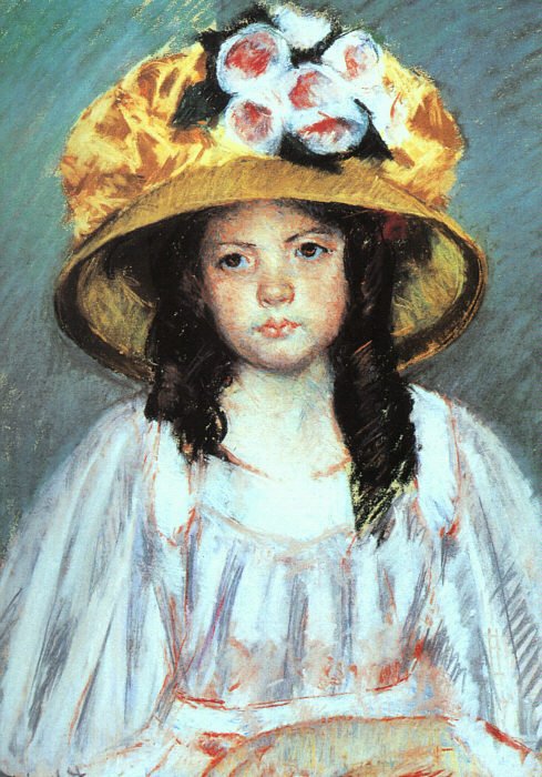 Pige i Grand Chapeaun af Mary Cassatt