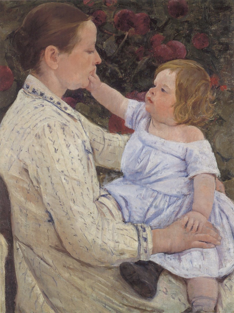  Barnets kærtegn af Mary Cassatt