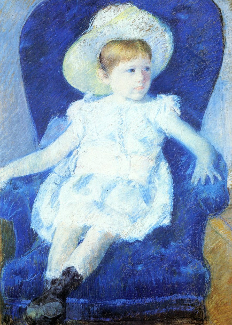 Elsie i en blå stol af Mary Cassatt