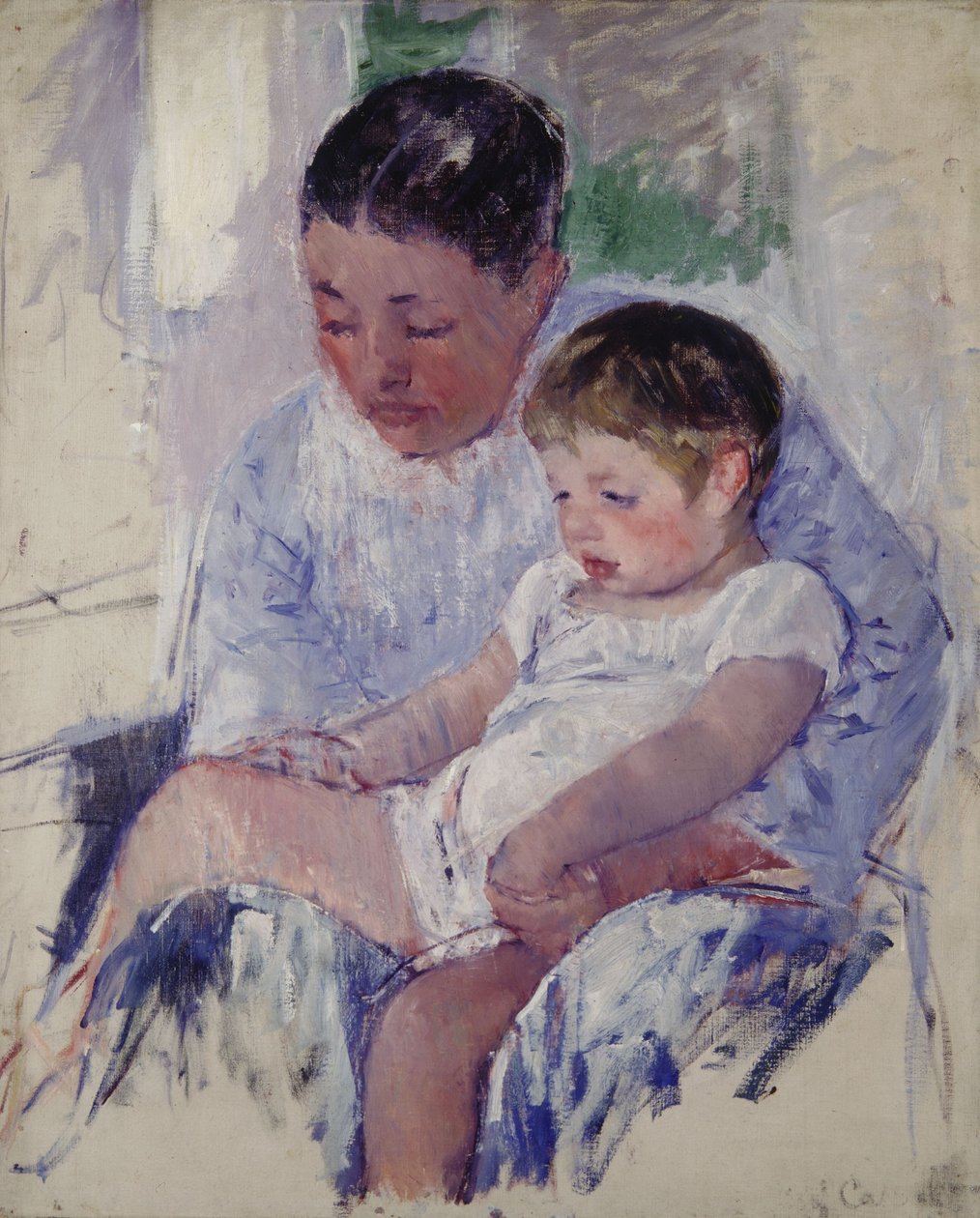 Jenny og hendes søvnige barn af Mary Cassatt