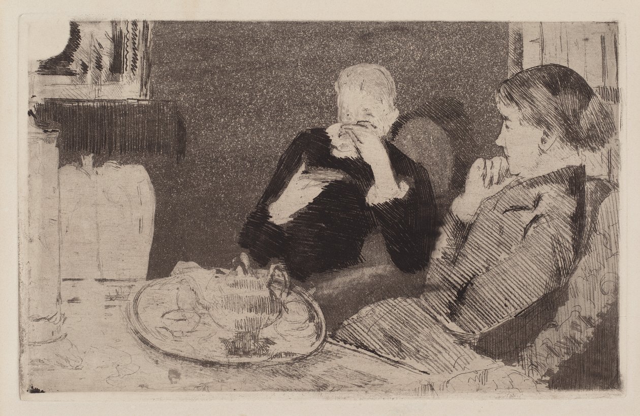 Lydia og hendes mor? hos Tea af Mary Cassatt