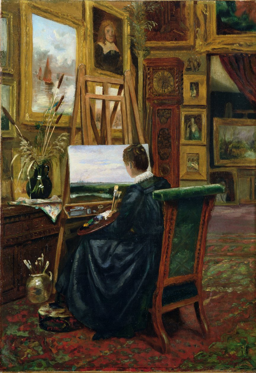 En kvindelig kunstner, 1887 af Mary Churchill
