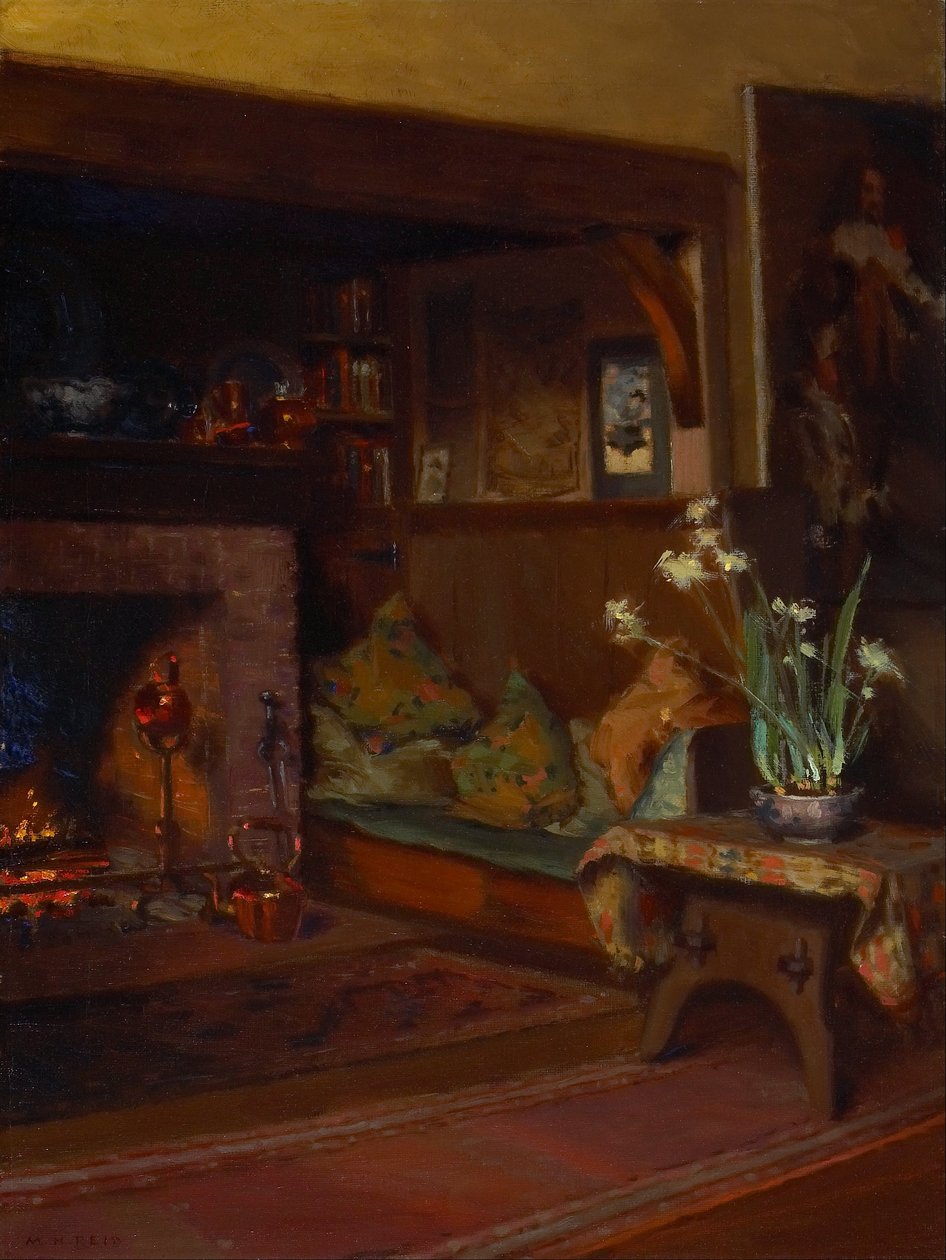 Inglenook i mit studie af Mary Hiester Reid