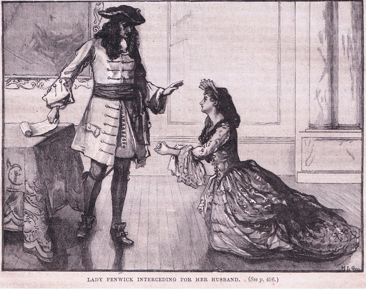 Lady Fenwick går i forbøn for sin mand AD 1696 af Mary L. Gow
