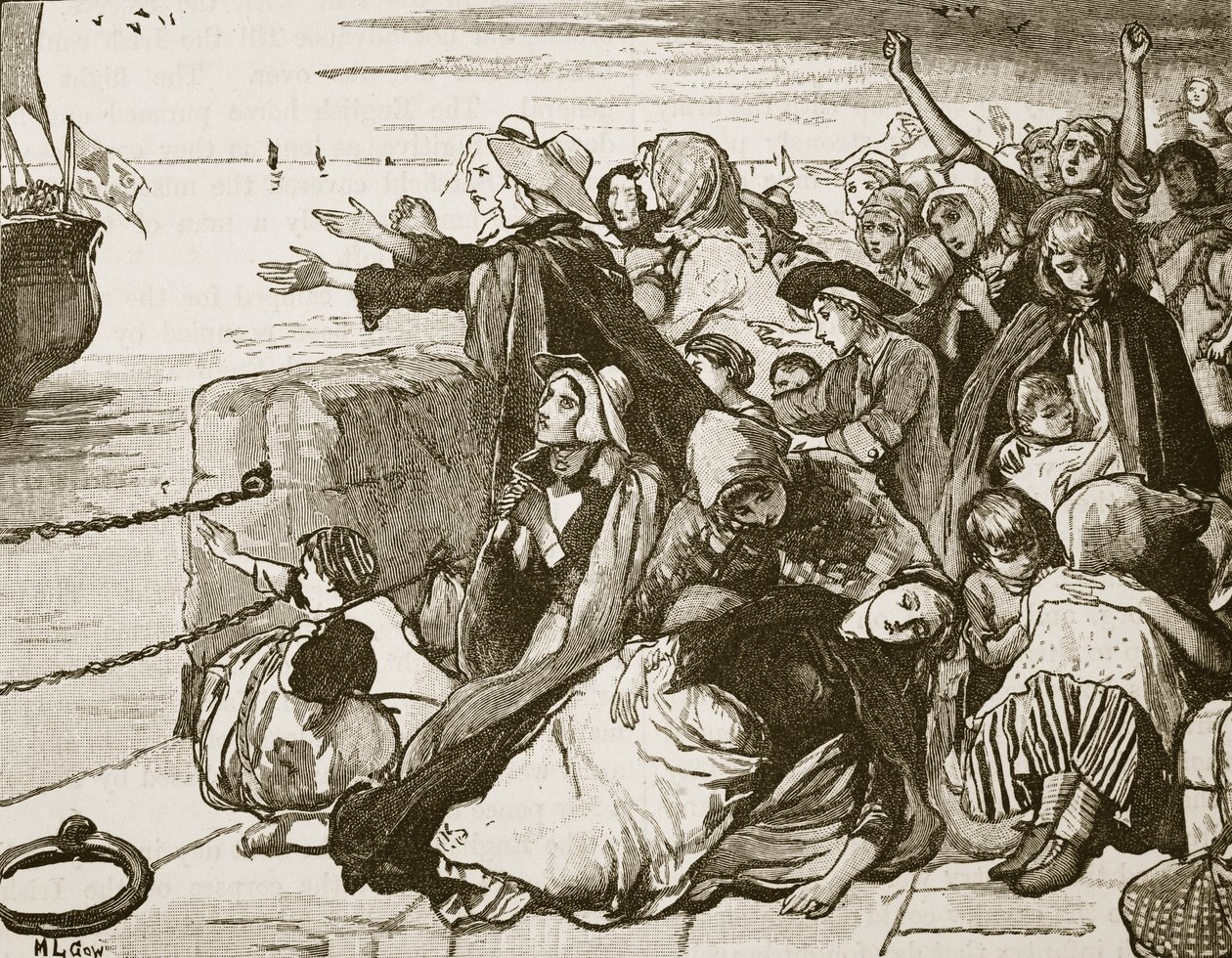 Scene ved fjernelse af de irske soldater fra Limerick, illustration fra 