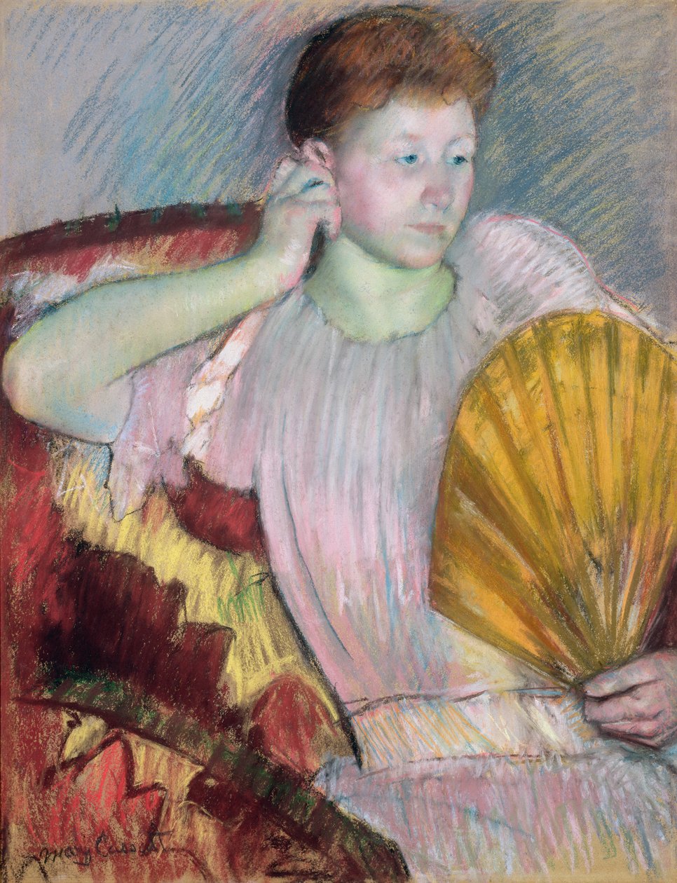 Kontemplation, 1891 (pastel på papir) af Mary Cassatt