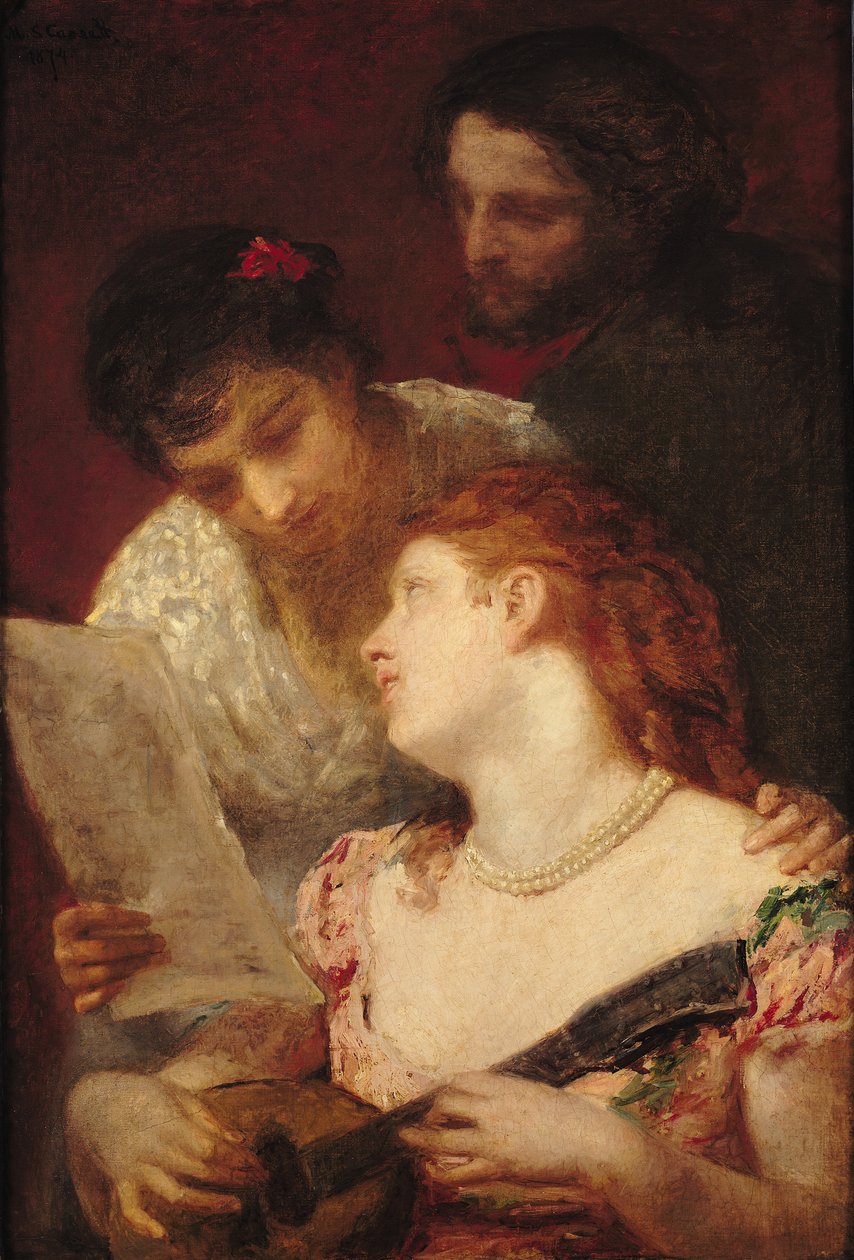 Musikalsk Fest, 1874 af Mary Cassatt