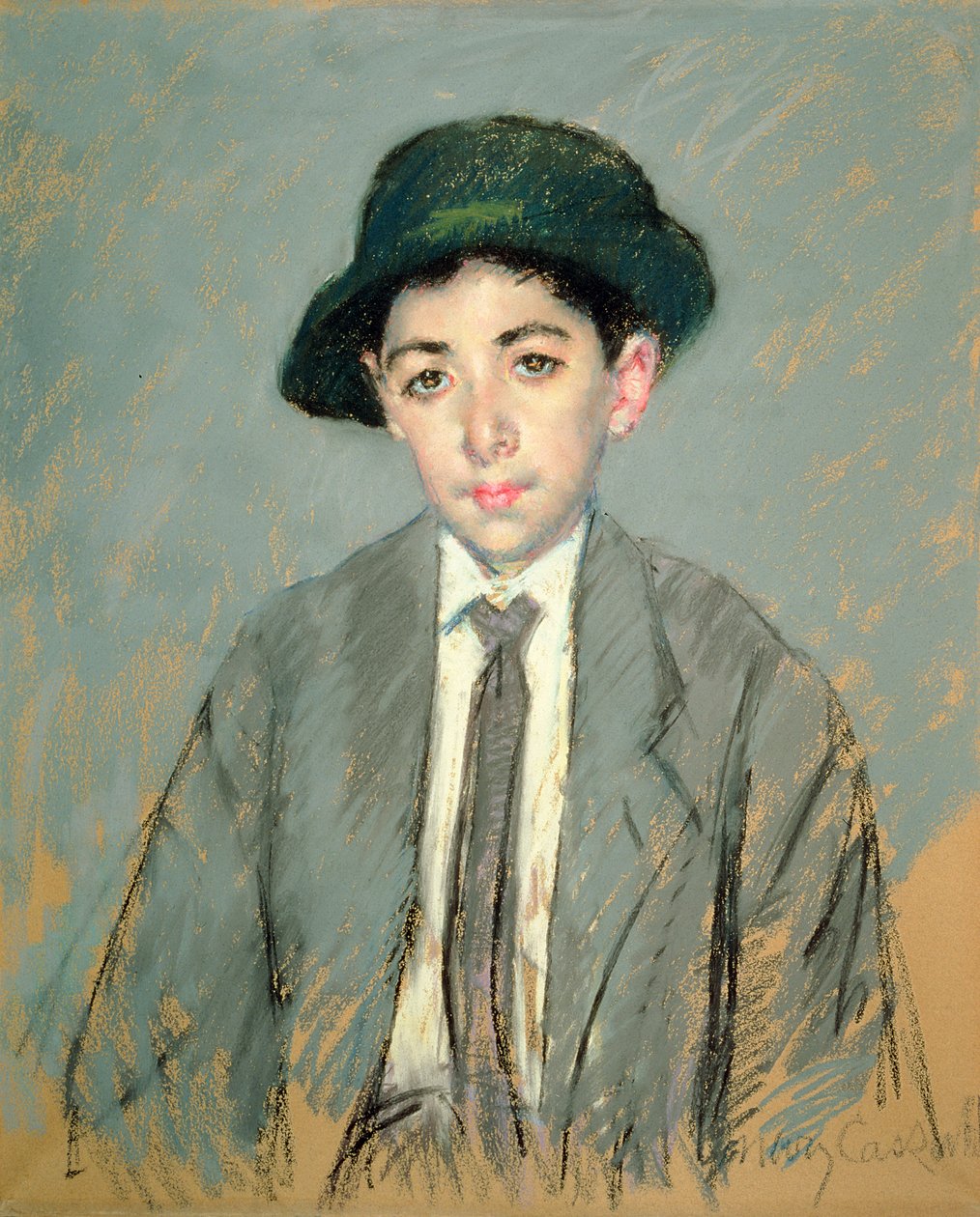 Portræt af Charles Dikran Kelekian, 1910 (pastel på beigefarvet papir) af Mary Cassatt