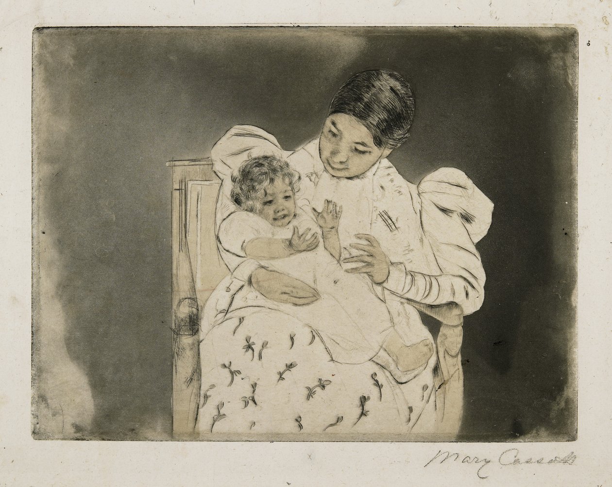 Det barfodede barn, ca. 1896-1897 af Mary Cassatt