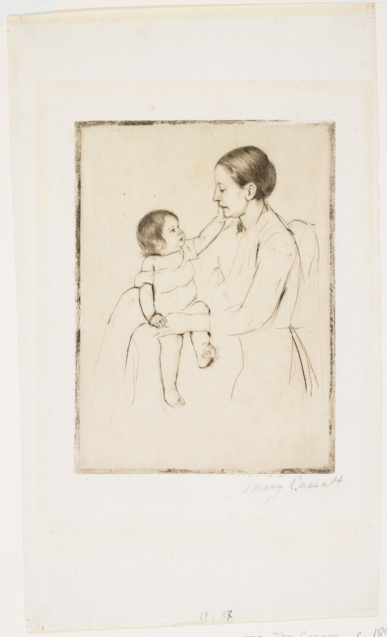 Kærtegnen, ca. 1891 af Mary Cassatt