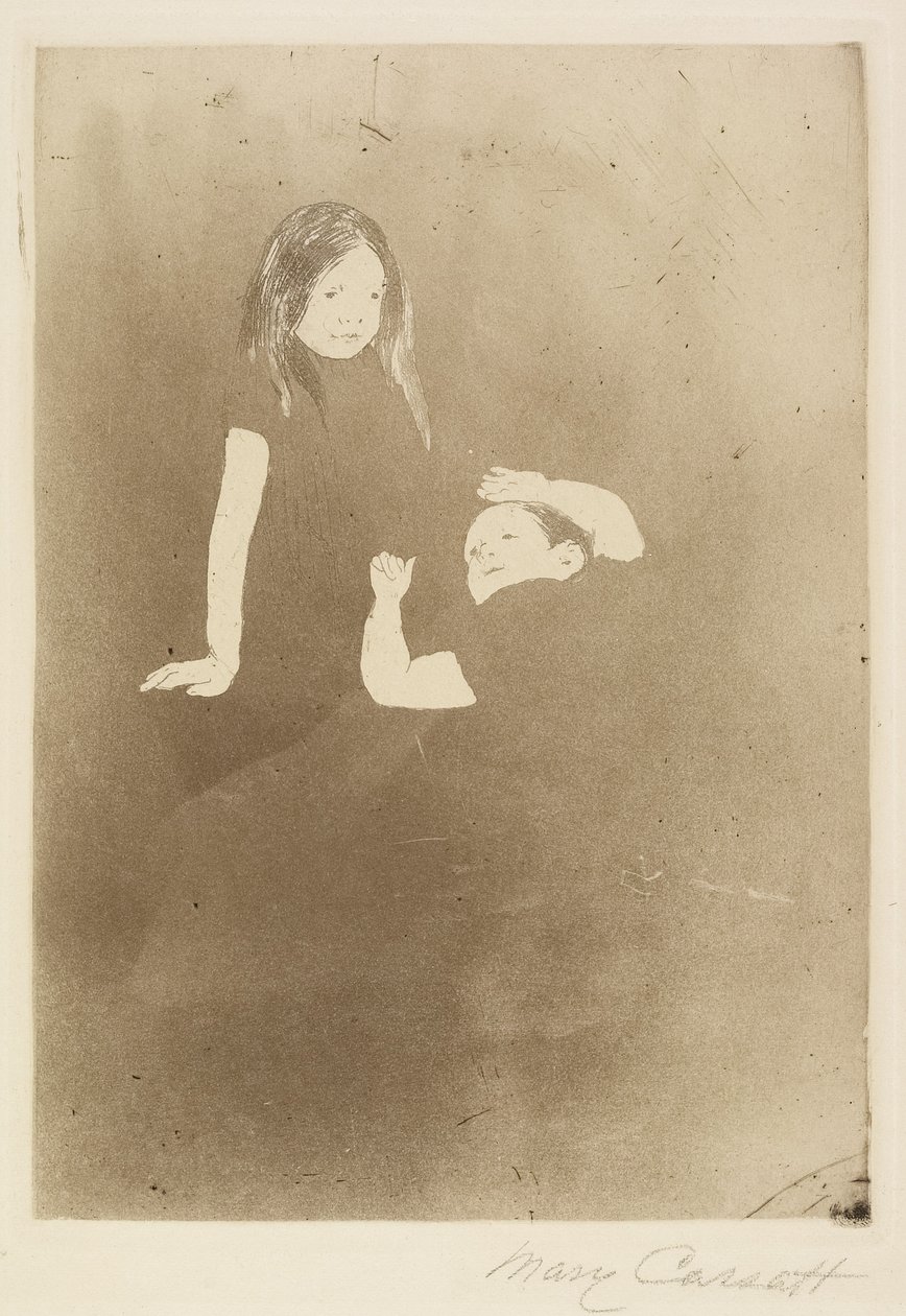 To børn på græsset, ca. 1887 af Mary Cassatt