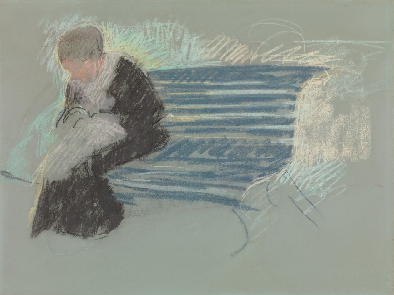 Kvinde på en bænk, ca. 1881 af Mary Cassatt