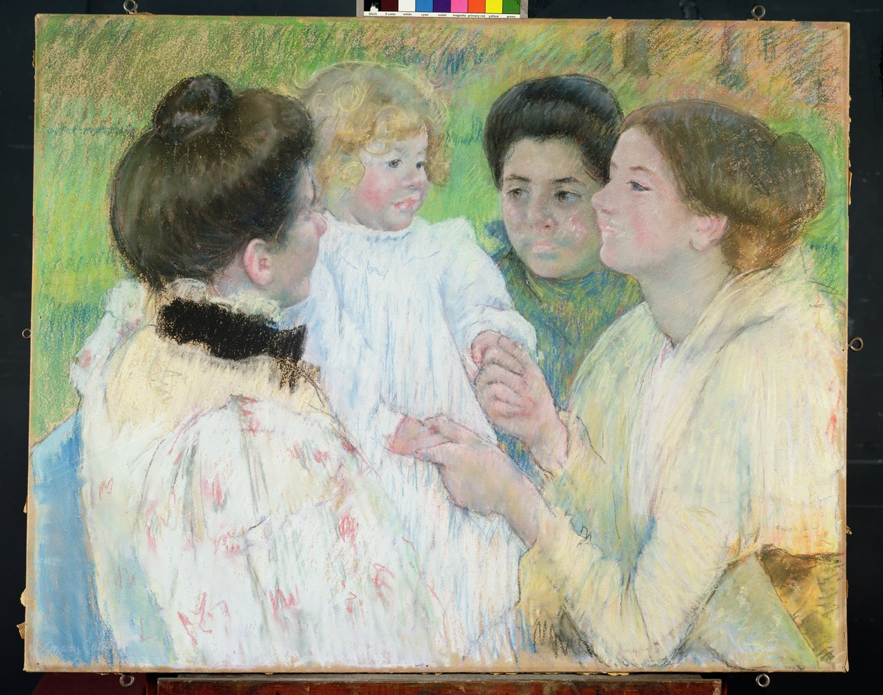 Kvinder, der beundrer et barn, 1897 af Mary Cassatt