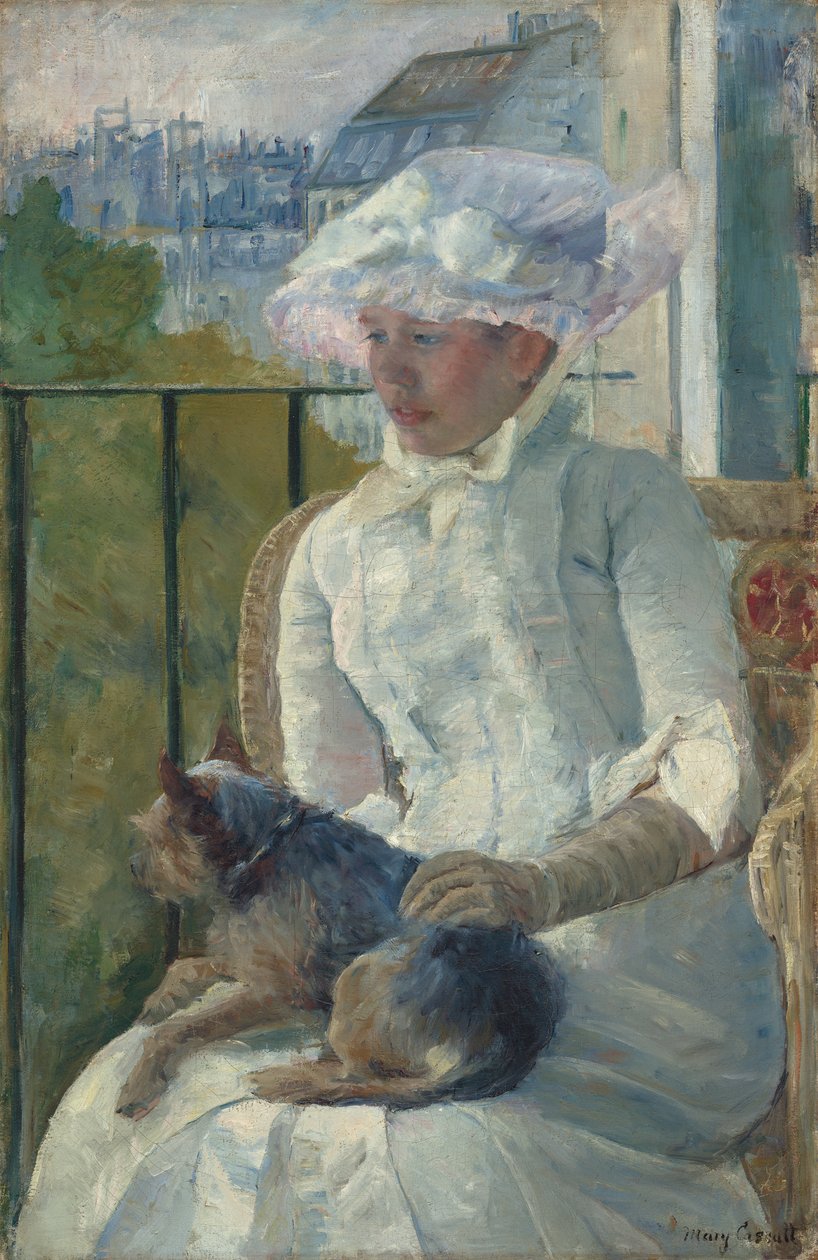 Ung pige ved et vindue, ca. 1883-84 af Mary Cassatt