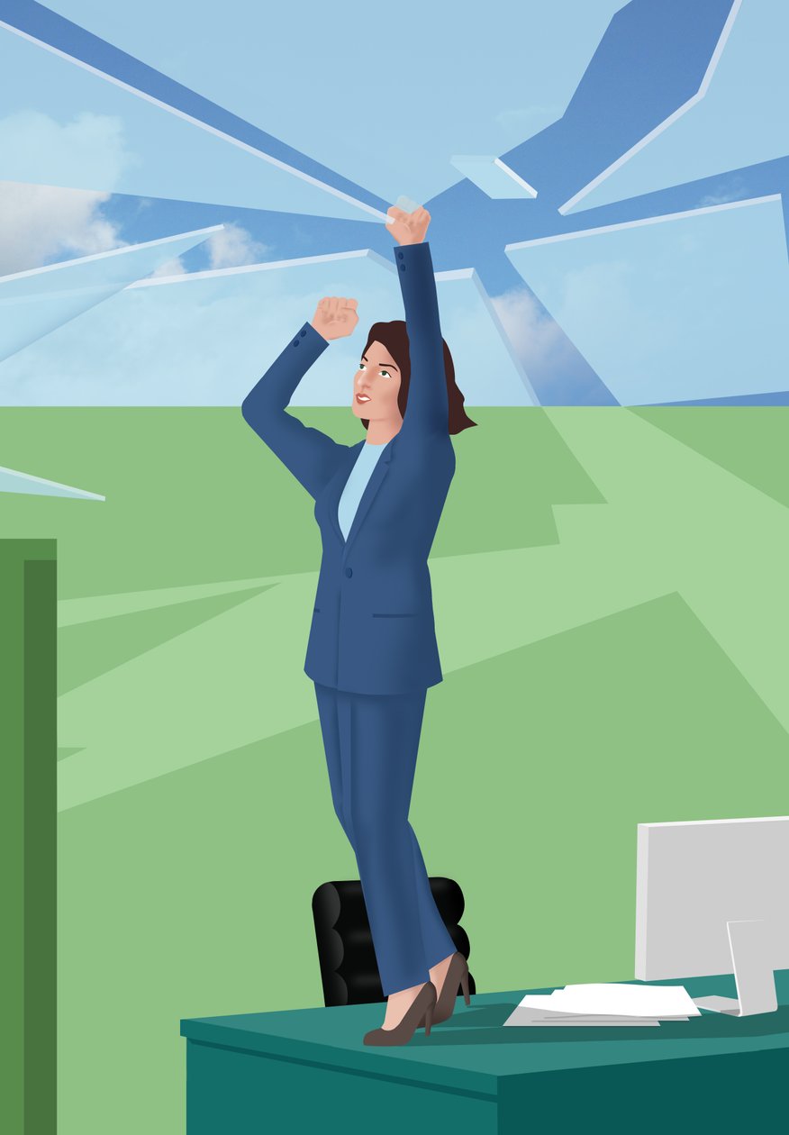 Breaking the Glass Ceiling, 2017 (digital) af Mary Ann Smith