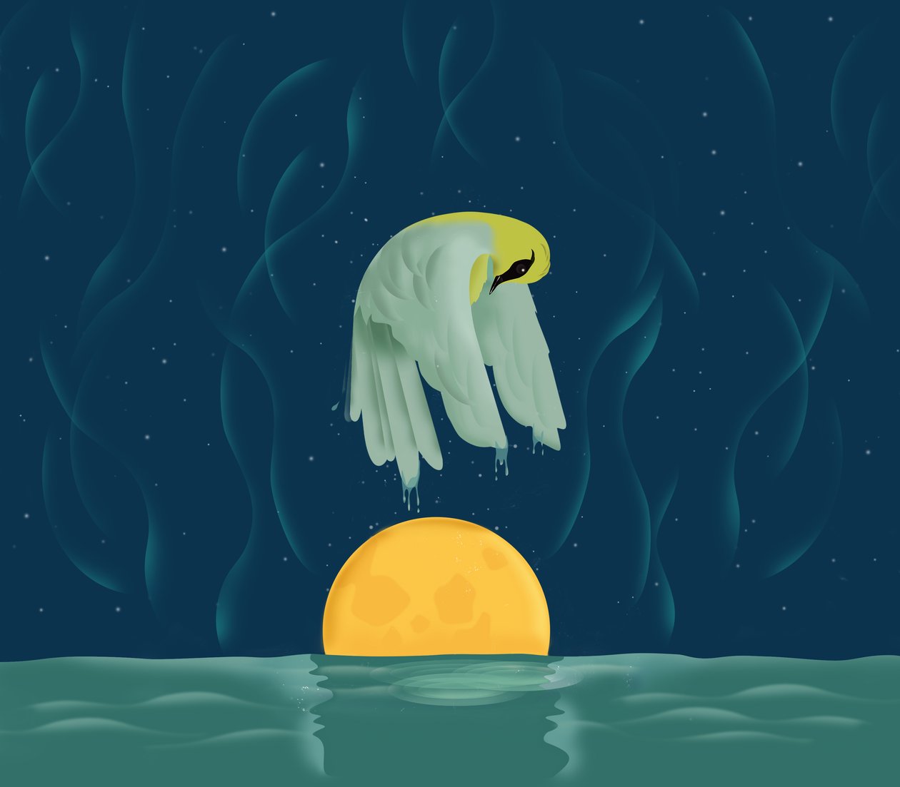 Night Swim, 2016 (digital) af Mary Ann Smith