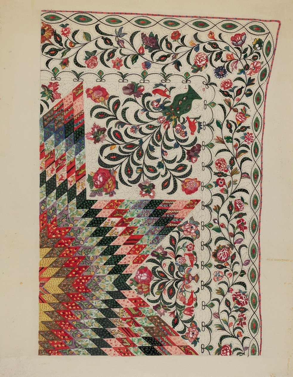 Patchwork og Applikation Quilt af Mary Berner