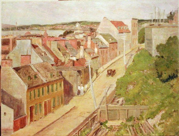 Quebec (olie på kunstnertavle) af Mary Bradish Titcomb