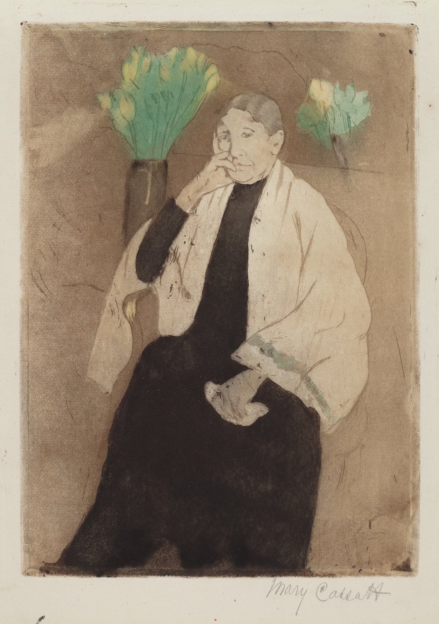 Et portræt af kunstnerens mor, ca. 1889-1890. af Mary Cassatt