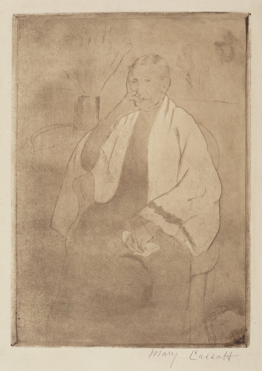 Et portræt af kunstnerens mor, ca. 1889-1890. af Mary Cassatt