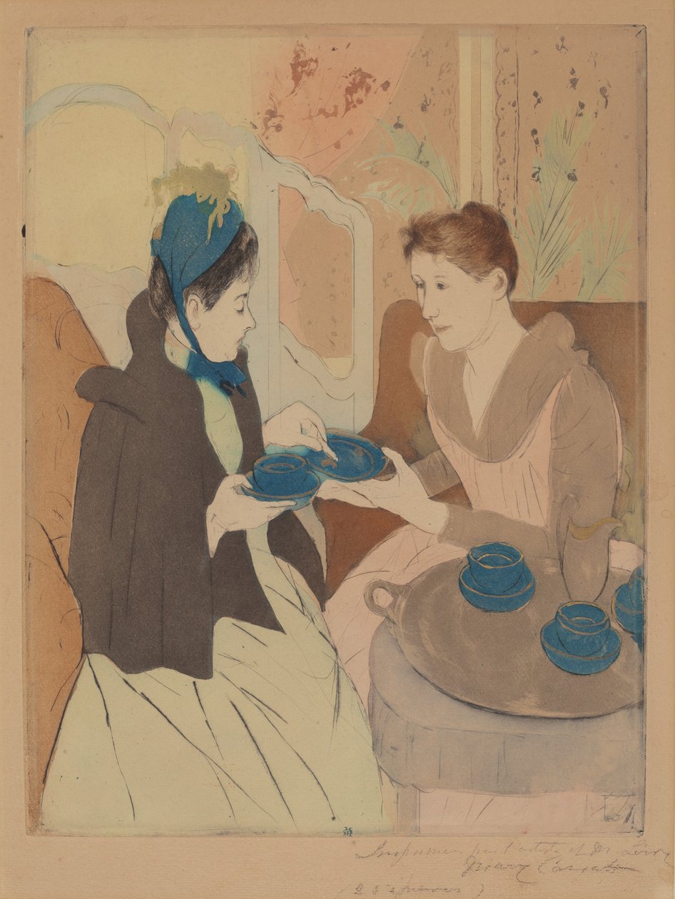 Afternoon Tea Party af Mary Cassatt