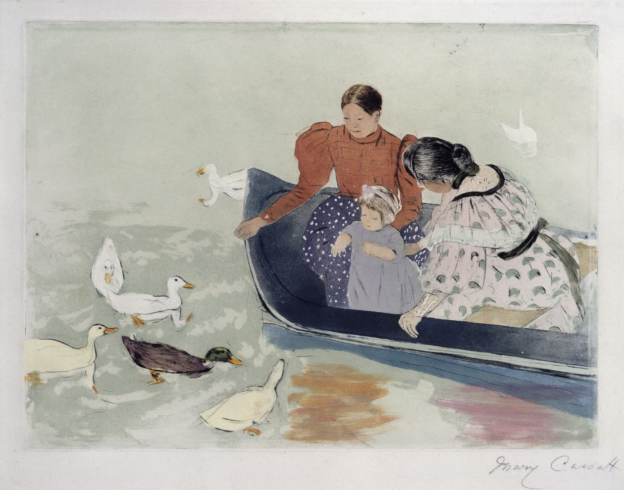 Fodring af ænder af Mary Cassatt