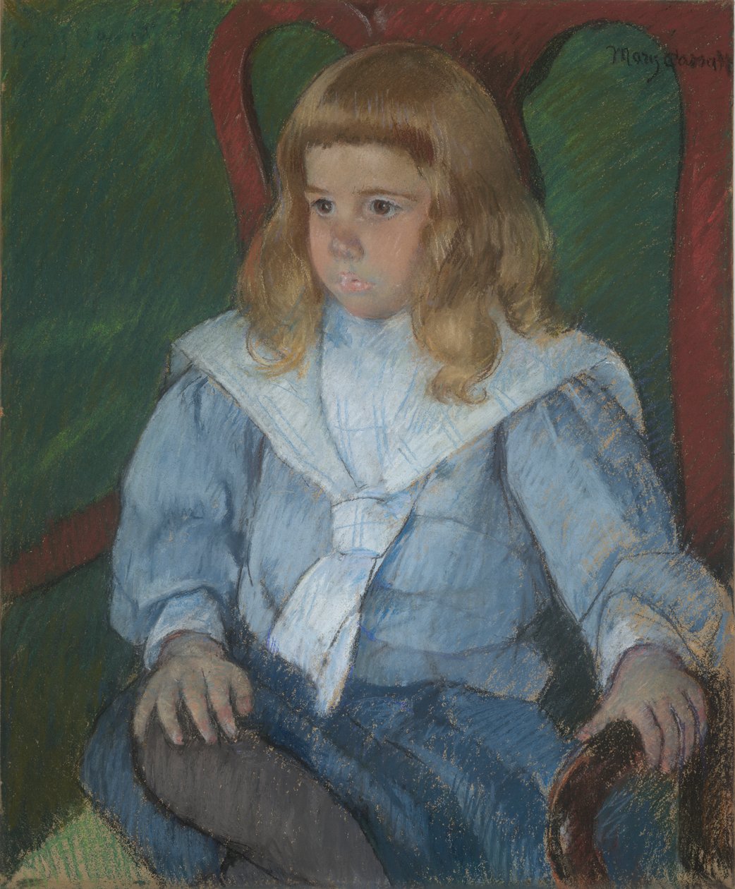 Dreng med gyldne krøller (Portræt af Harris Whittemore, Jr., B.A. 1918) af Mary Cassatt