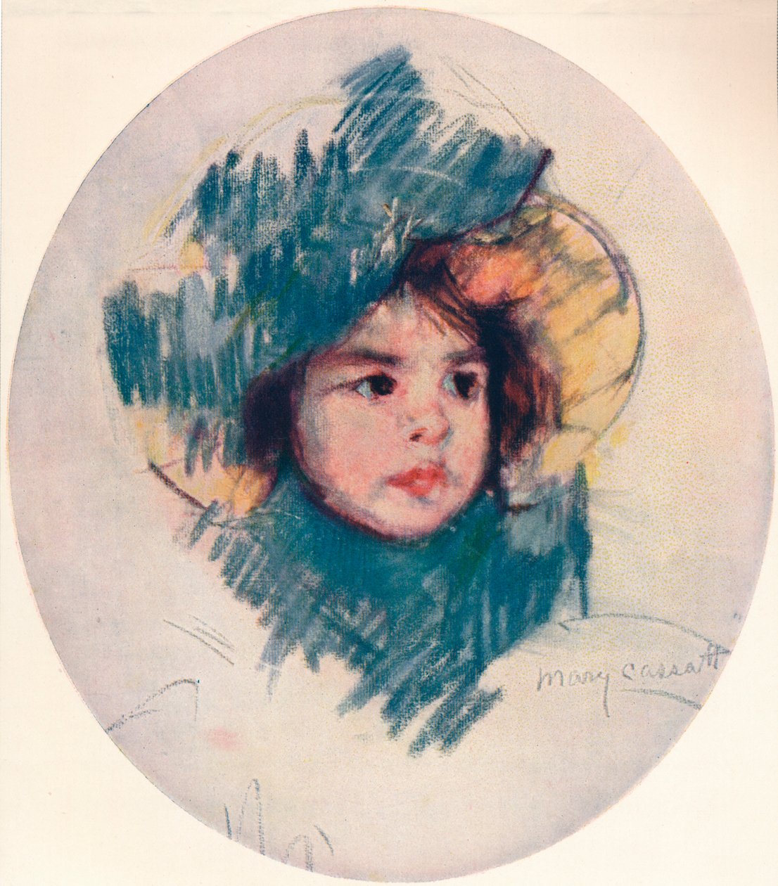 Childs Head, c1902, c1932 af Mary Cassatt