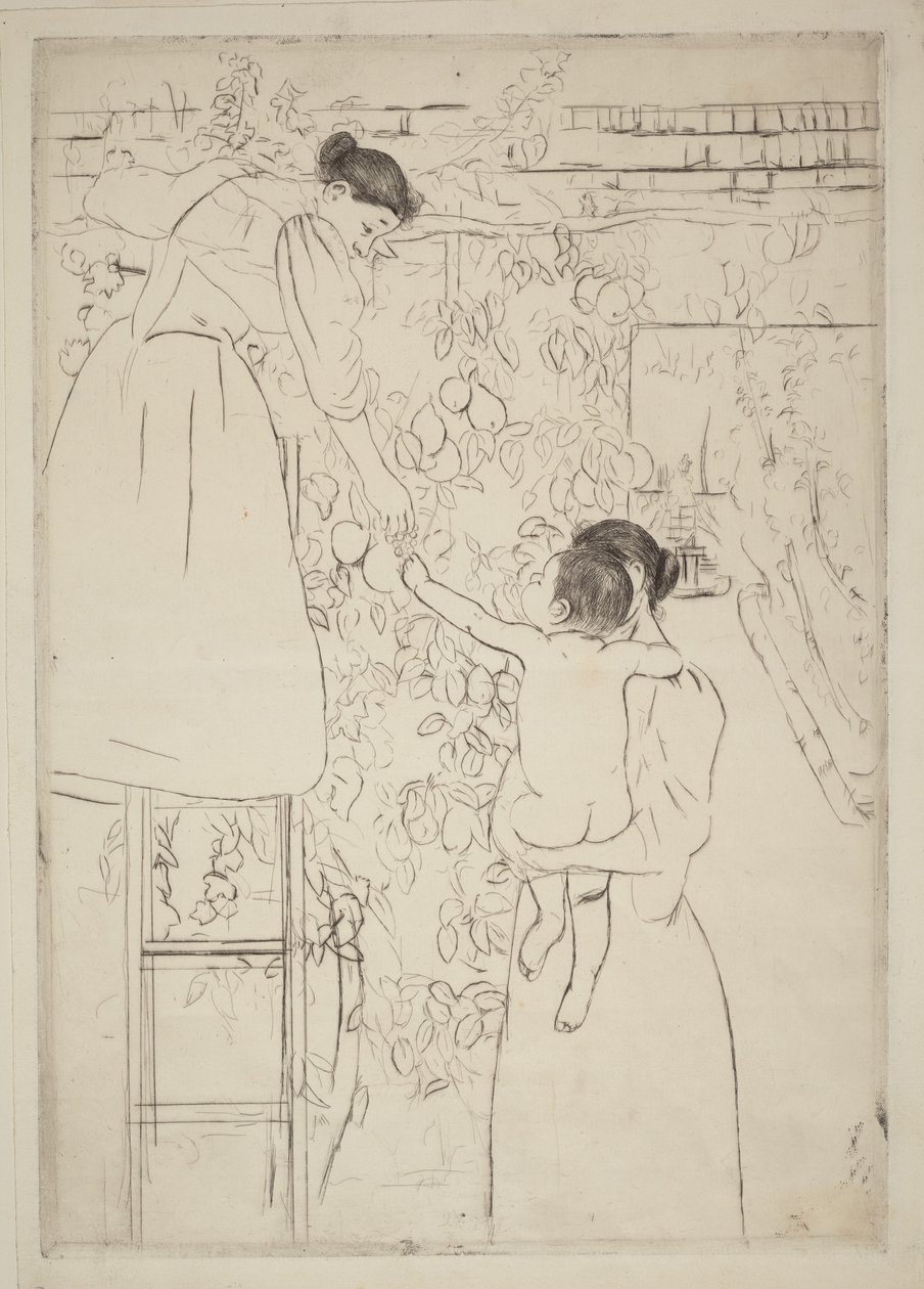 Frugtplukning af Mary Cassatt
