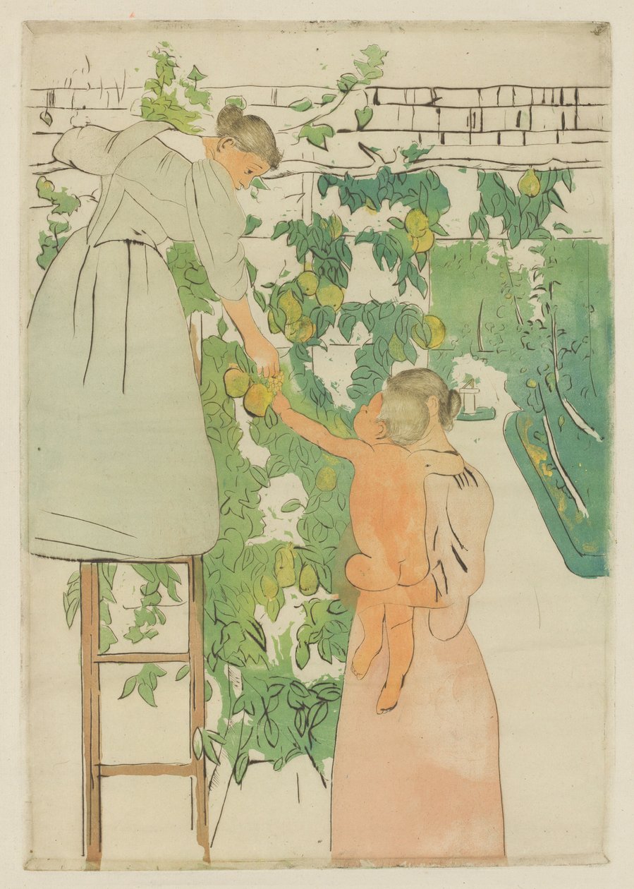 Frugtplukning af Mary Cassatt