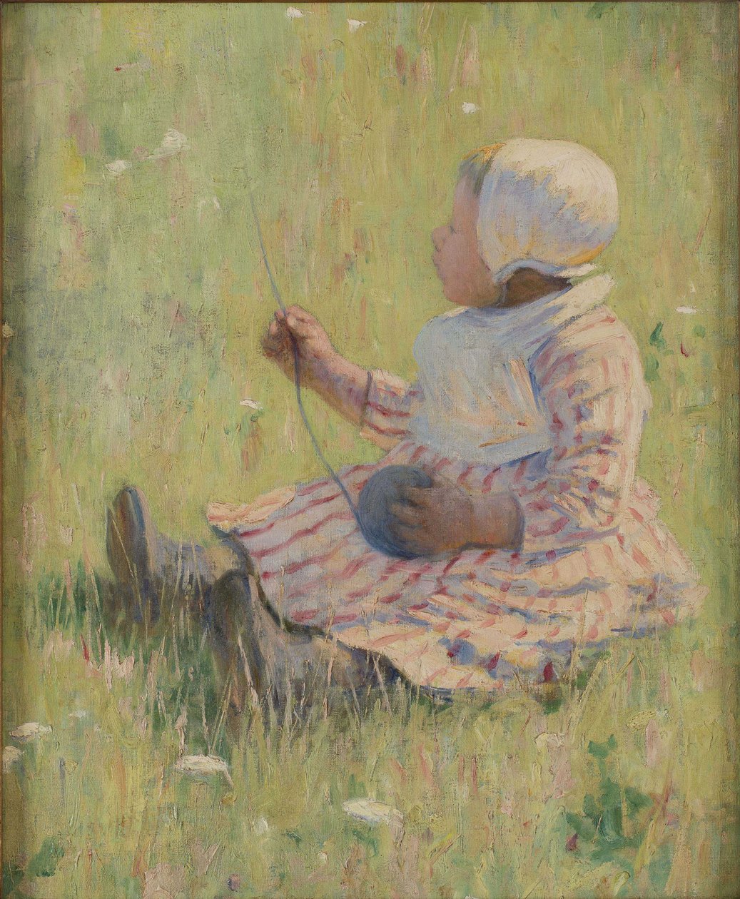 Pige leger med en kugle af uld, ca. 1875 af Mary Cassatt