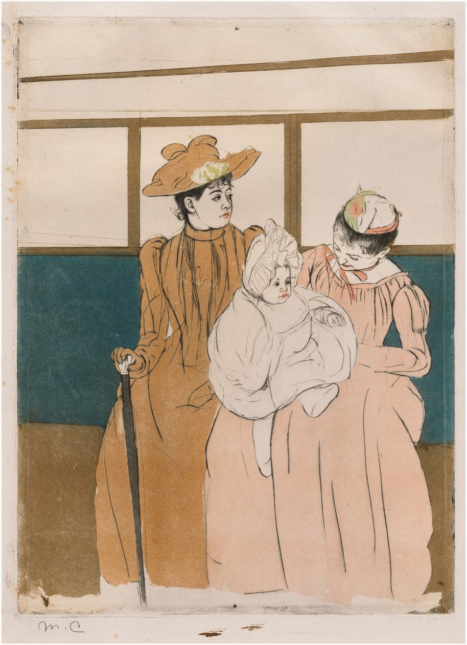 I omnibusen af Mary Cassatt