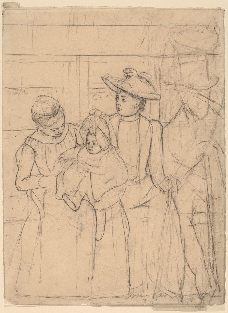 I Omnibussen af Mary Cassatt