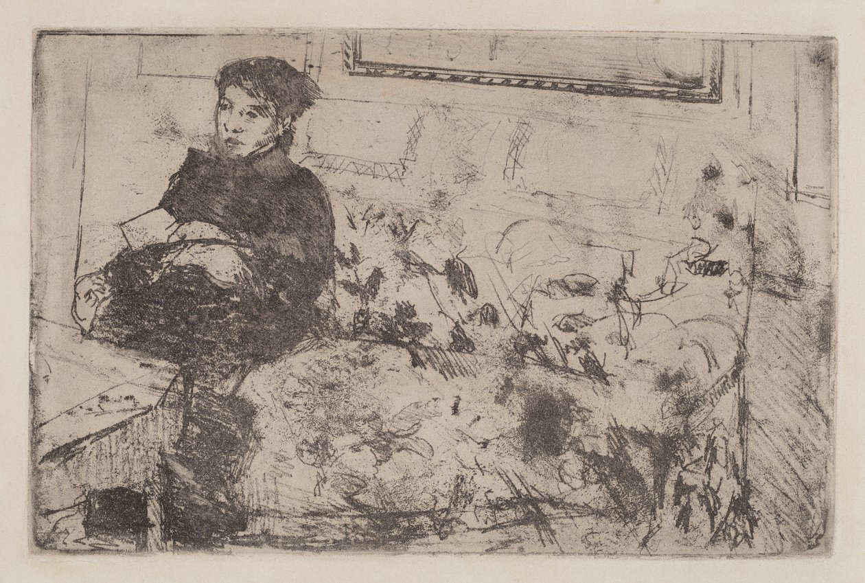 Interiør: På sofaen af Mary Cassatt