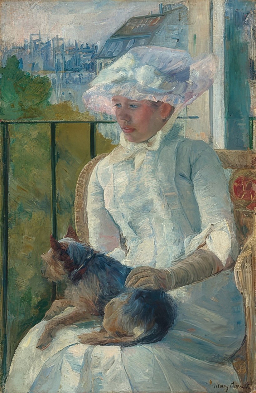 Ung pige ved vinduet. Omkring 1883-84 af Mary Cassatt