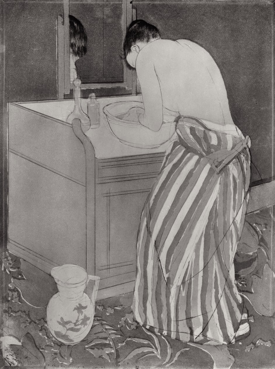 La Toilette, 1891 (tørpunkt og akvatinte på papir) af Mary Cassatt