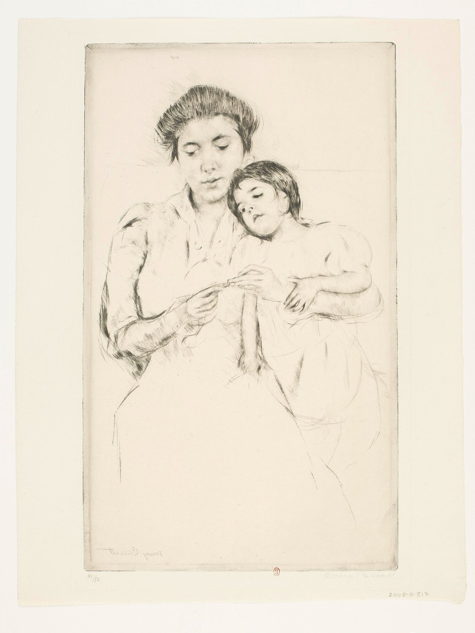 Hækletime af Mary Cassatt