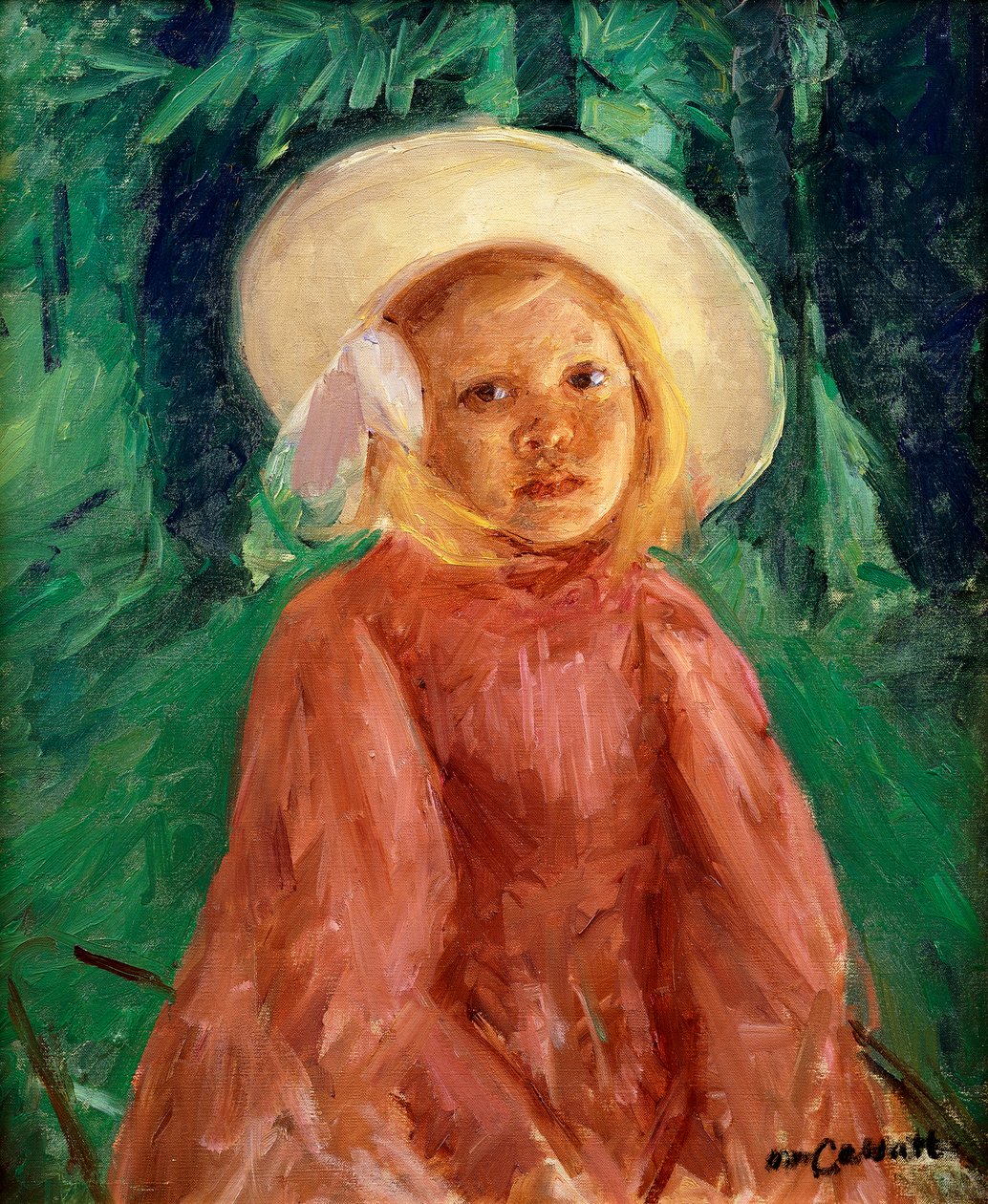 Lille pige i en ribs kjole, 1912 af Mary Cassatt