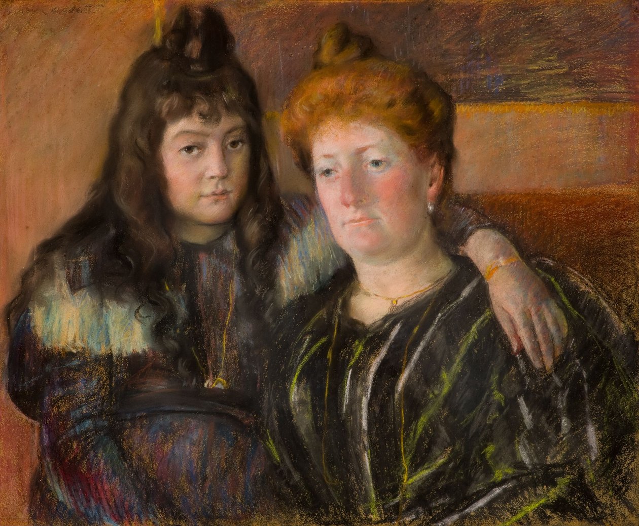 Madame Gaillard og hendes datter Marie-Thérèse af Mary Cassatt