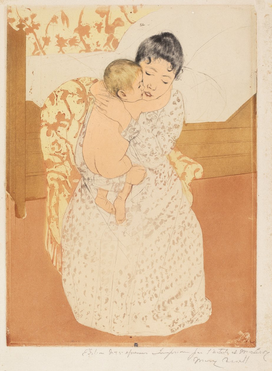 Moderlig kærtegn af Mary Cassatt