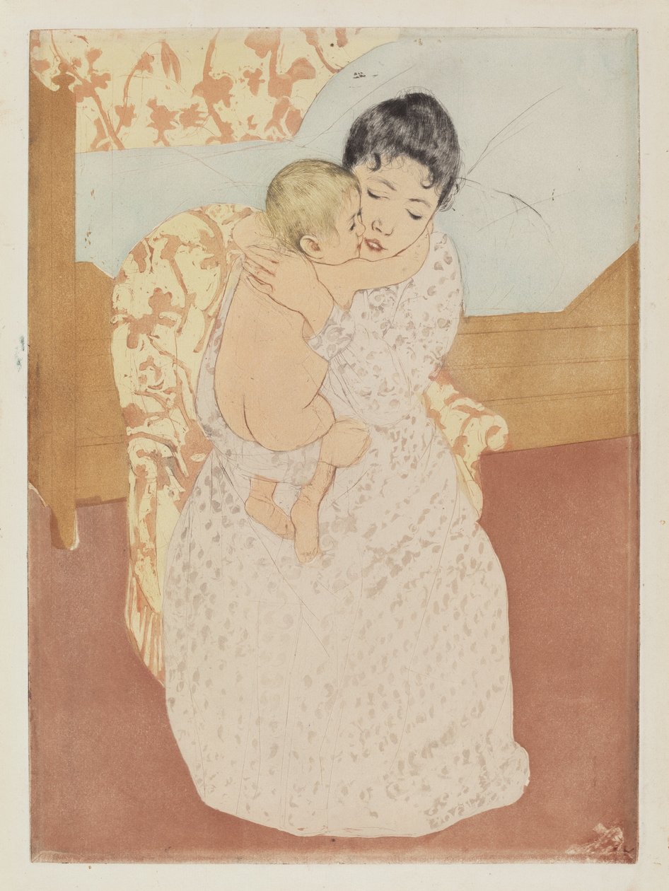 Moderlig kærtegn af Mary Cassatt